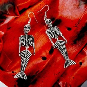 Bones of a Siren /mermaid skeleton earrings